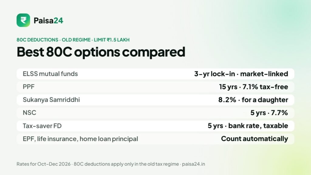 80C deductions list compared