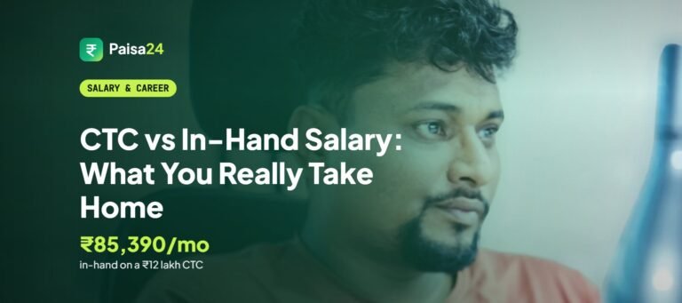 CTC vs In-Hand Salary: What You Really Take Home – Young professional working on a laptop at his office desk