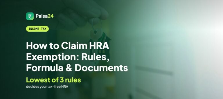 How to Claim HRA Exemption: Rules, Formula & Documents – Hand holding house keys in front of a rented home entrance